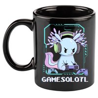 Gamesolotl Gamer Axolotl Funny Cute 11oz C Handle Ceramic Mug