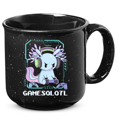 Gamesolotl Gamer Axolotl Funny Cute 15oz Campfire Ceramic Mug