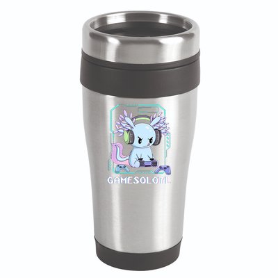 Gamesolotl Gamer Axolotl Funny Cute 16oz Travel Tumbler