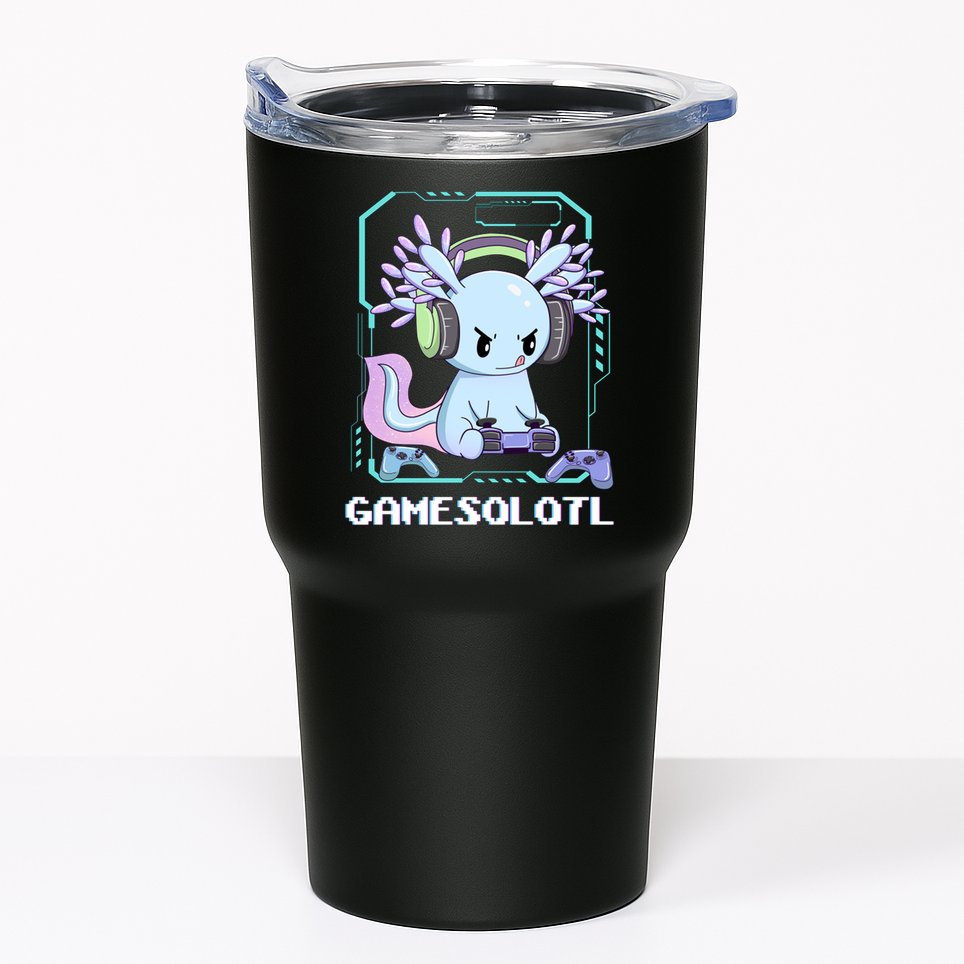Gamesolotl Gamer Axolotl Funny Cute Tumbler