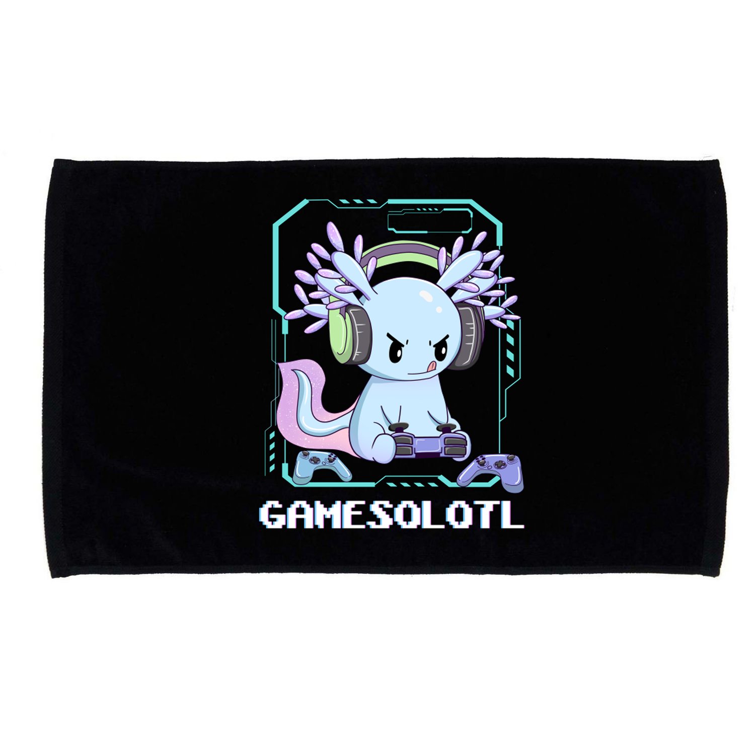 Gamesolotl Gamer Axolotl Funny Cute Microfiber Hand Towel