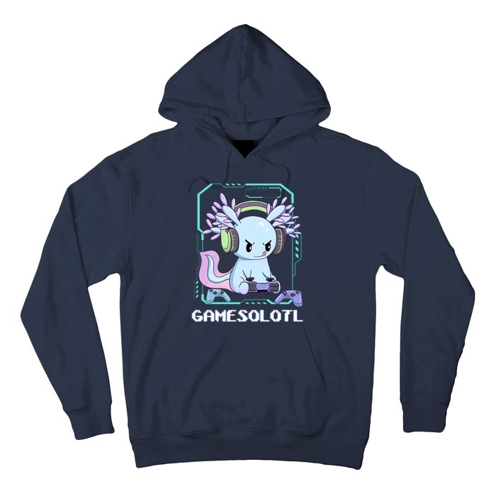 Gamesolotl Gamer Axolotl Funny Cute Hoodie