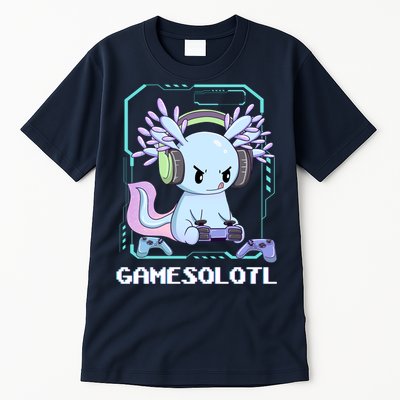 Gamesolotl Gamer Axolotl Funny Cute Tall T-Shirt