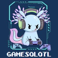 Gamesolotl Gamer Axolotl Funny Cute Button