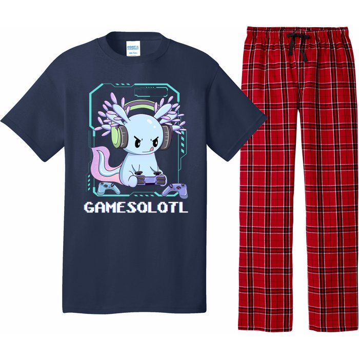 Gamesolotl Gamer Axolotl Funny Cute Pajama Set