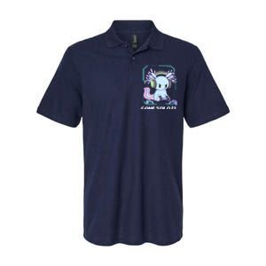 Gamesolotl Gamer Axolotl Funny Cute Softstyle Adult Sport Polo