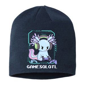 Gamesolotl Gamer Axolotl Funny Cute Sustainable Beanie