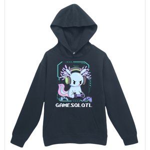 Gamesolotl Gamer Axolotl Funny Cute Urban Pullover Hoodie