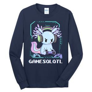 Gamesolotl Gamer Axolotl Funny Cute Tall Long Sleeve T-Shirt