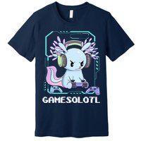 Gamesolotl Gamer Axolotl Funny Cute Premium T-Shirt