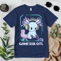 Gamesolotl Gamer Axolotl Funny Cute Premium T-Shirt