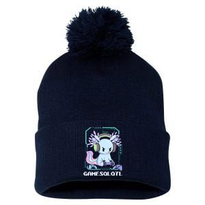 Gamesolotl Gamer Axolotl Funny Cute Pom Pom 12in Knit Beanie