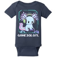 Gamesolotl Gamer Axolotl Funny Cute Baby Bodysuit