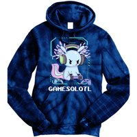 Gamesolotl Gamer Axolotl Funny Cute Tie Dye Hoodie