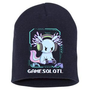 Gamesolotl Gamer Axolotl Funny Cute Short Acrylic Beanie