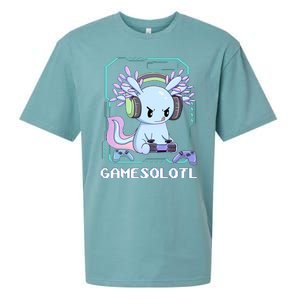 Gamesolotl Gamer Axolotl Funny Cute Sueded Cloud Jersey T-Shirt