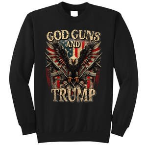 God Guns And Trump 2nd Amendment Flag Eagle American Flag Sweatshirt