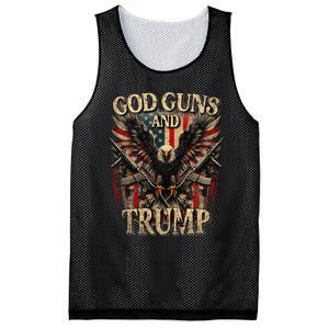 God Guns And Trump 2nd Amendment Flag Eagle American Flag Mesh Reversible Basketball Jersey Tank