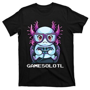 Gamesolotl Gamer Axolotl Fish Gaming Video Gamer Anime T-Shirt