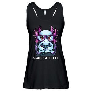 Gamesolotl Gamer Axolotl Fish Gaming Video Gamer Anime Ladies Essential Flowy Tank