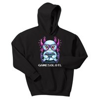 Gamesolotl Gamer Axolotl Fish Gaming Video Gamer Anime Kids Hoodie