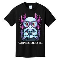 Gamesolotl Gamer Axolotl Fish Gaming Video Gamer Anime Kids T-Shirt