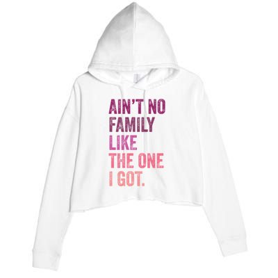 Great Gift AinT No Family Like The One I Got Crop Fleece Hoodie