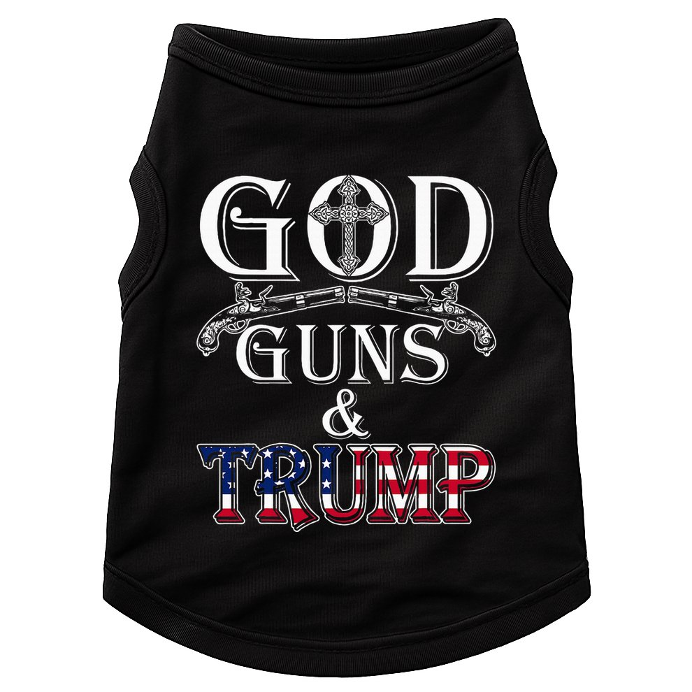 God Guns And Trump 2nd Amendment Trump 45 Doggie Tank