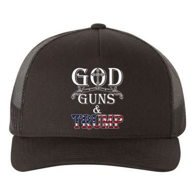 God Guns And Trump 2nd Amendment Trump 45 Yupoong Adult 5-Panel Trucker Hat