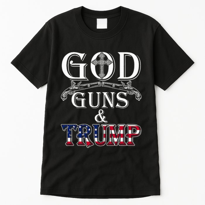 God Guns And Trump 2nd Amendment Trump 45 Tall T-Shirt