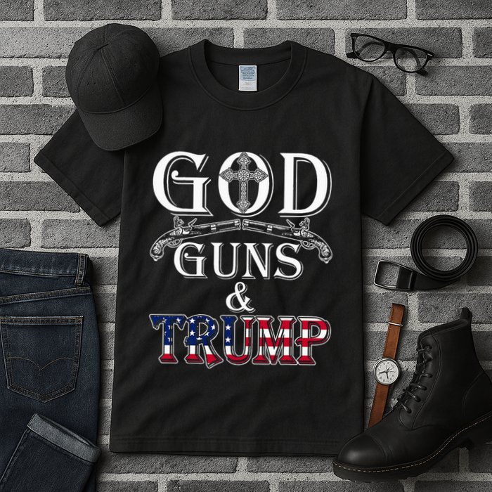 God Guns And Trump 2nd Amendment Trump 45 Tall T-Shirt