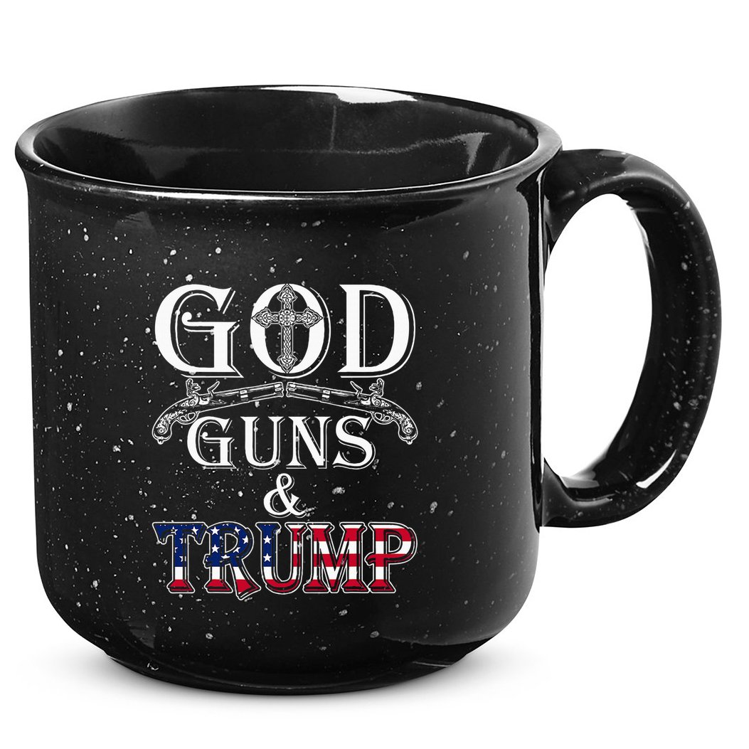 God Guns And Trump 2nd Amendment Trump 45 15oz Campfire Ceramic Mug