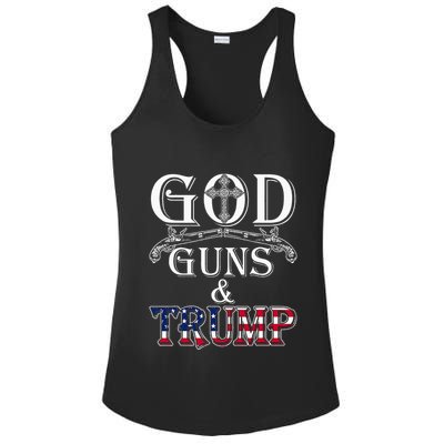 God Guns And Trump 2nd Amendment Trump 45 Ladies PosiCharge Competitor Racerback Tank