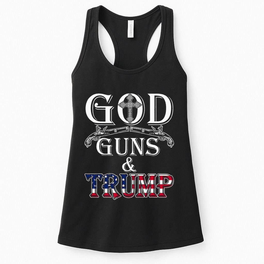 God Guns And Trump 2nd Amendment Trump 45 Womens Tank Top
