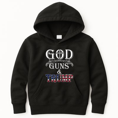 God Guns And Trump 2nd Amendment Trump 45 Kids Hoodie