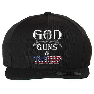 God Guns And Trump 2nd Amendment Trump 45 Wool Snapback Cap