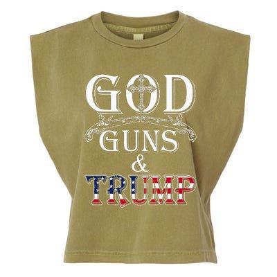 God Guns And Trump 2nd Amendment Trump 45 Garment-Dyed Women's Muscle Tee