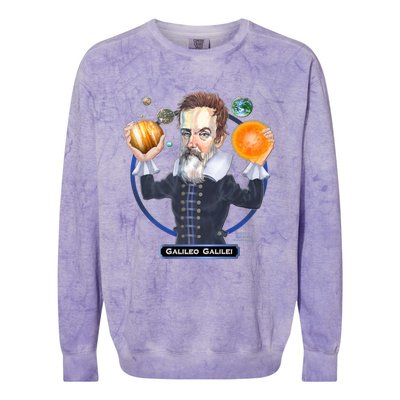 Galileo Galilei Astronomer Colorblast Crewneck Sweatshirt