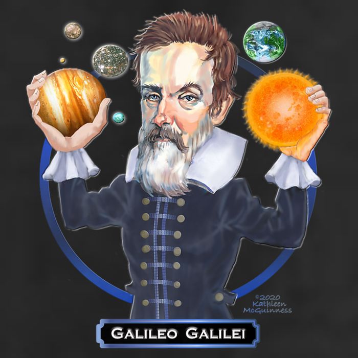 Galileo Galilei Astronomer 7 Panel Mesh Trucker Snapback Hat