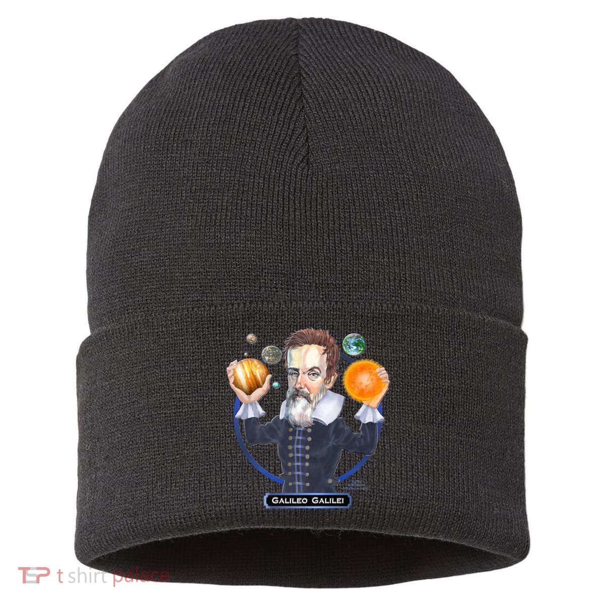 Galileo Galilei Astronomer Sustainable Knit Beanie