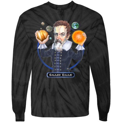 Galileo Galilei Astronomer Tie-Dye Long Sleeve Shirt