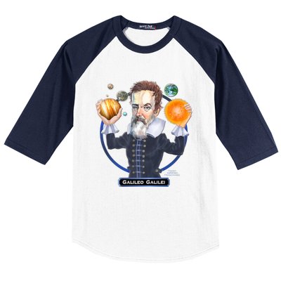 Galileo Galilei Astronomer Baseball Sleeve Shirt