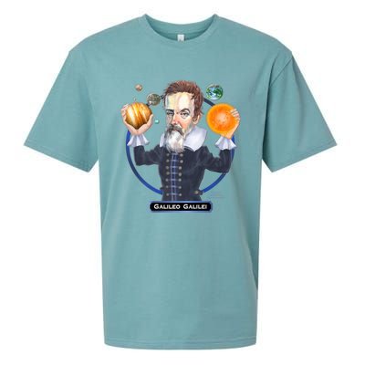 Galileo Galilei Astronomer Sueded Cloud Jersey T-Shirt