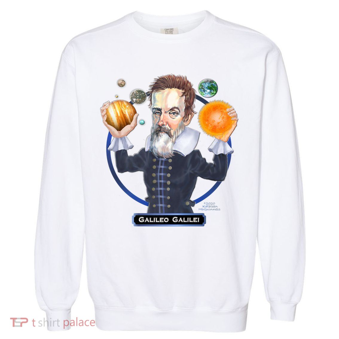 Galileo Galilei Astronomer Garment-Dyed Sweatshirt