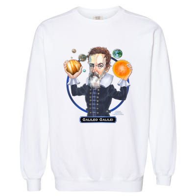 Galileo Galilei Astronomer Garment-Dyed Sweatshirt