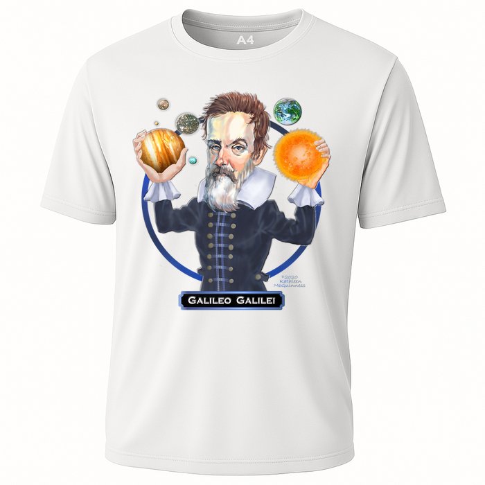 Galileo Galilei Astronomer Cooling Performance Crew T-Shirt