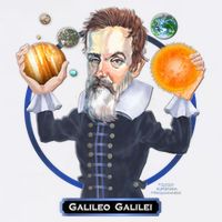 Galileo Galilei Astronomer Cooling Performance Crew T-Shirt