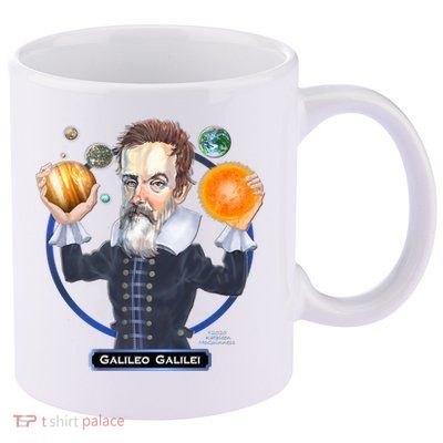 Galileo Galilei Astronomer 11oz C Handle Ceramic Mug