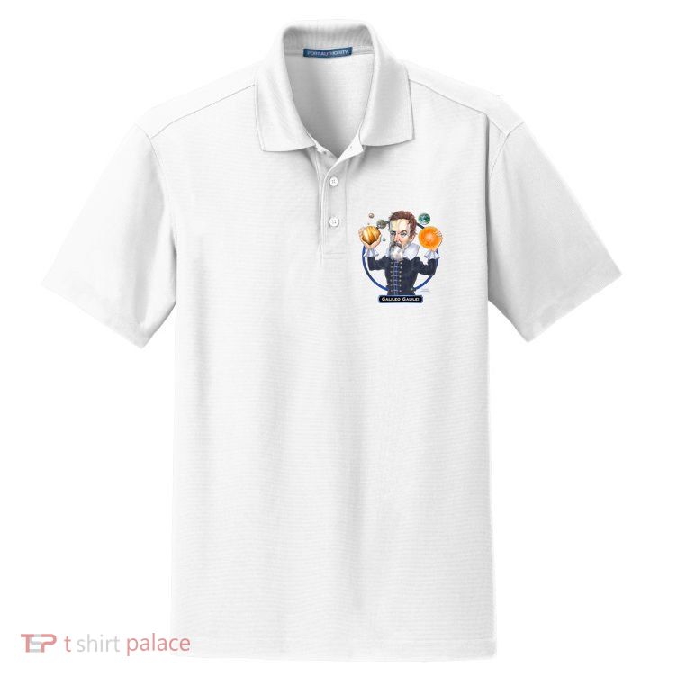 Galileo Galilei Astronomer Dry Zone Grid Polo