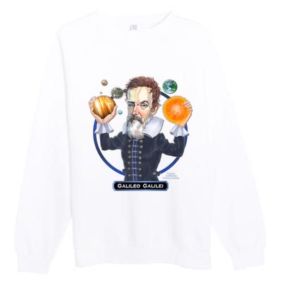 Galileo Galilei Astronomer Premium Crewneck Sweatshirt